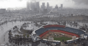 Dodger Stadium 
Dodger Stadium Engulfed in Floodwaters?